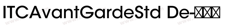 ITCAvantGardeStd De字体转换